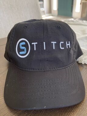 STITCH GOLF SnapBack Black Embroidered Hat Adjustable‎